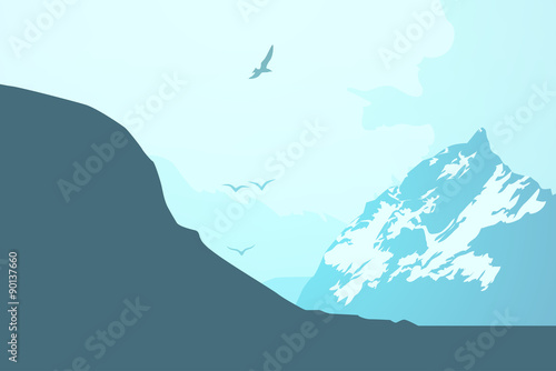 Vector Mountains Landscape