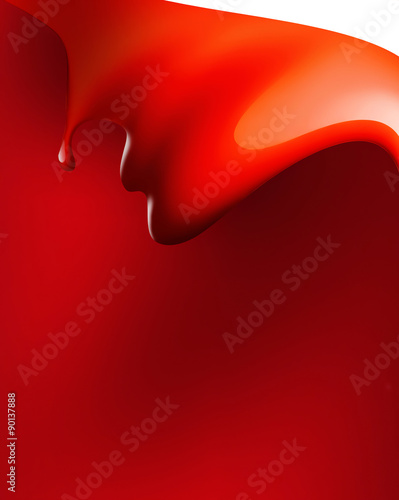 red paint wave
