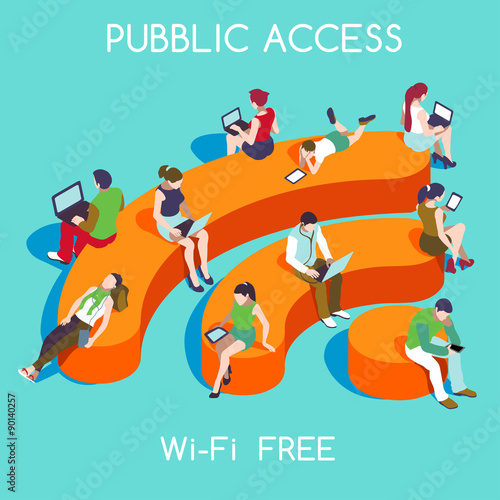 Free WiFi Concept Isometric