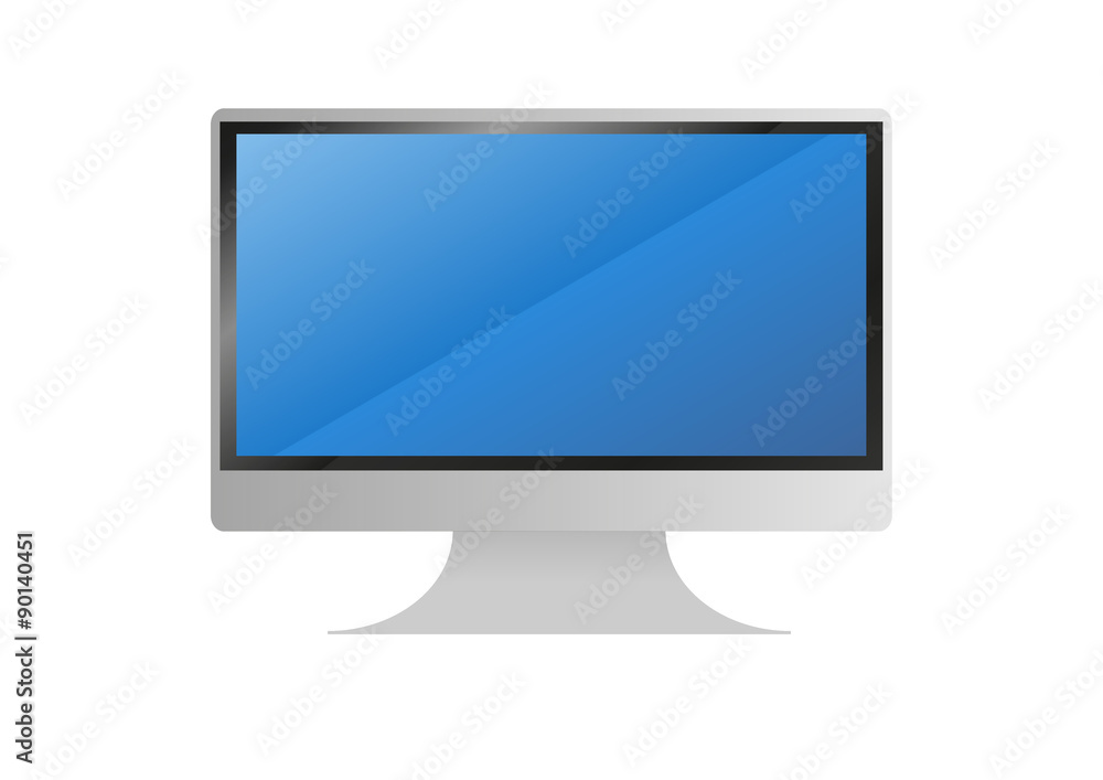 Computer flat vector monitor Computer flat vector monitor