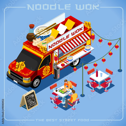 Food Truck 08 Vehicle Isometric