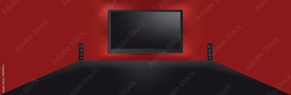 Home cinema. Vector illustration. Home cinema. Vector illustration.
