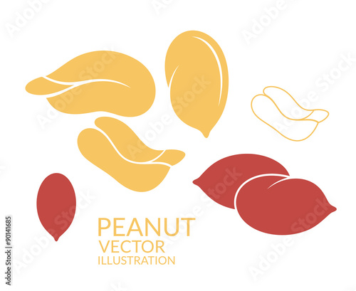 Peanut. Icon set