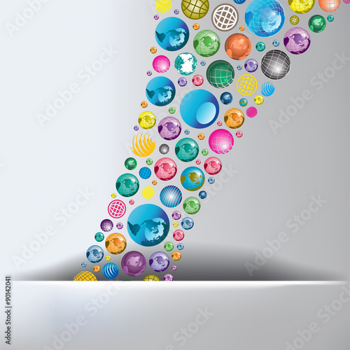 Globe Abstract Background for Print or Web