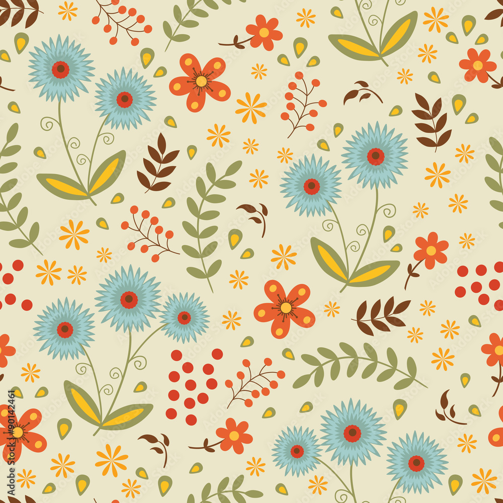 A beautiful seamless floral pattern