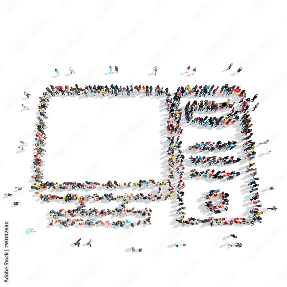 people shape computer cartoon people shape computer cartoon