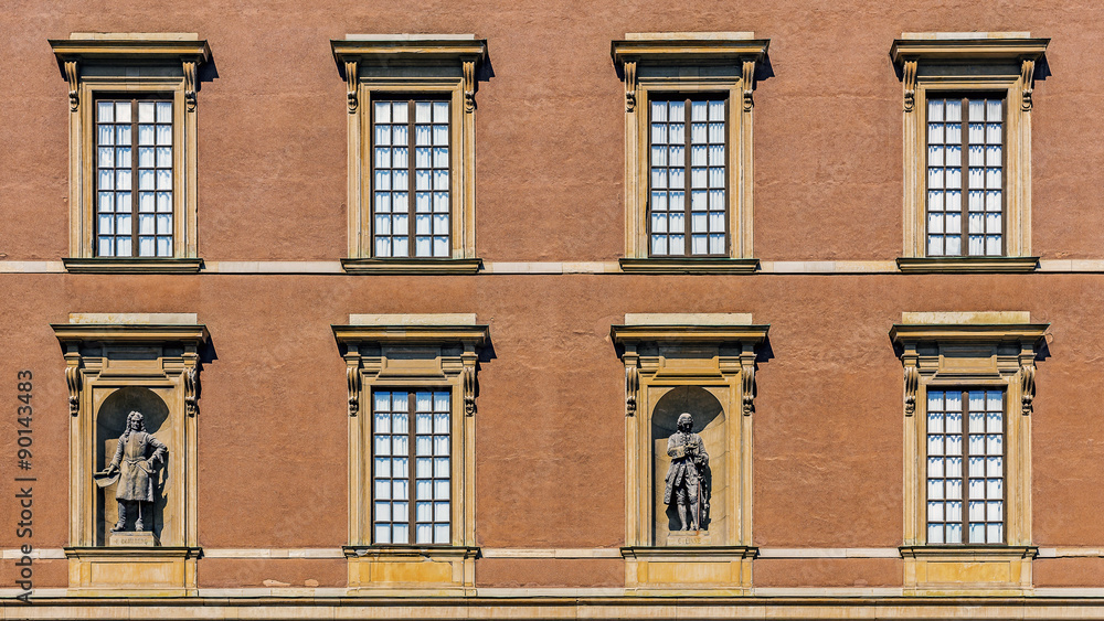 Facade of the Royal Castle in Stockholm