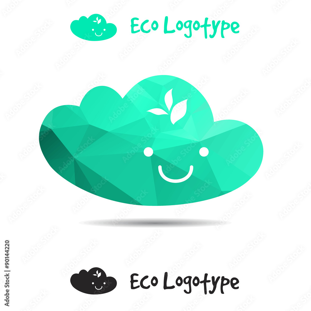 Ecology logo or icon, nature logotype, air symbol