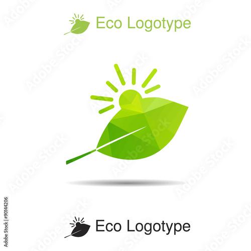 Ecology logotype, icon and nature symbol