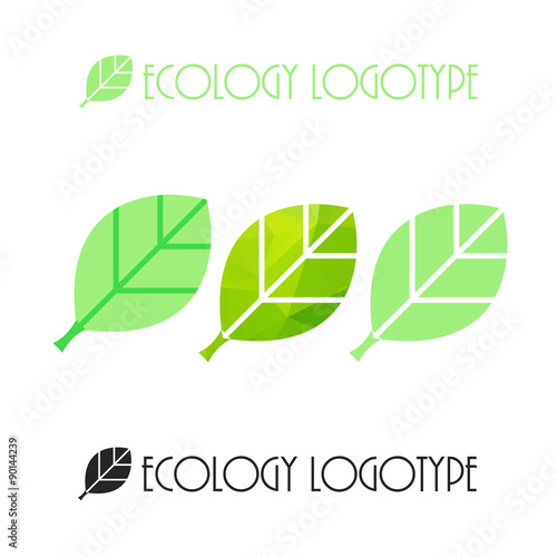Vector ecology logo or icon, nature logotype