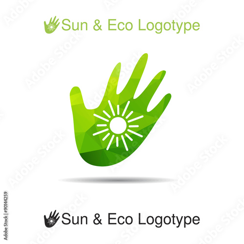 Bio logo, icon and ecology symbol