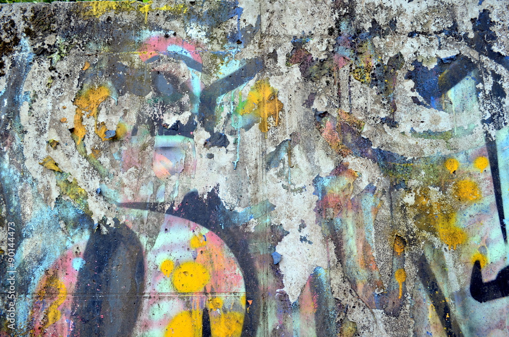 Alte Wand mit abblätternder Farbe Alte Wand mit abblätternder Farbe