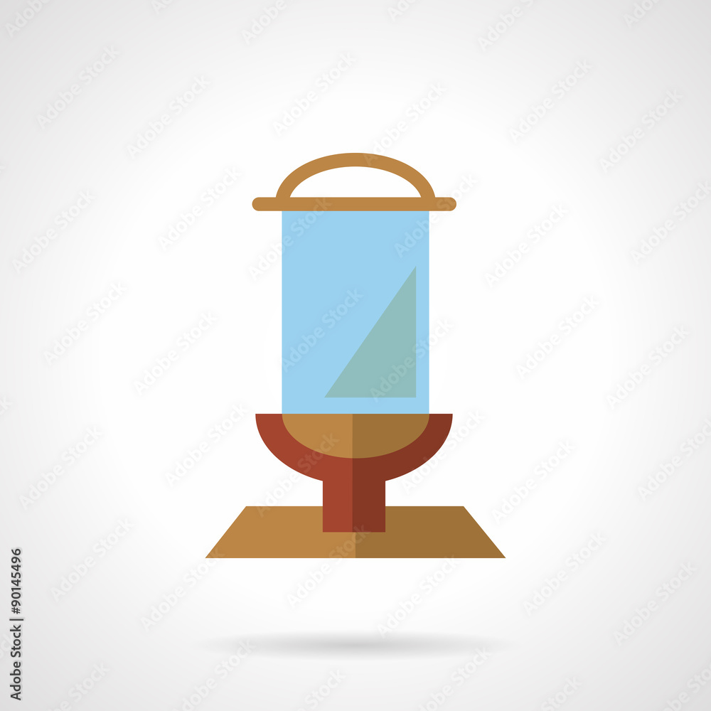 Obraz premium Glass billboard flat vector icon