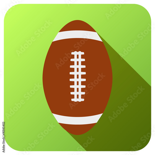 Sport icon with baseball ball in flat style. Vector illustration