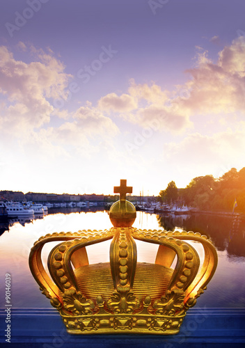 Photography The crown on a bridge in Stockholm, Sweden