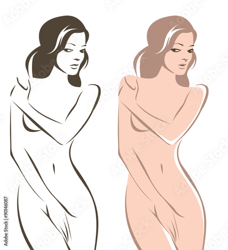 Beautiful woman silhouette 