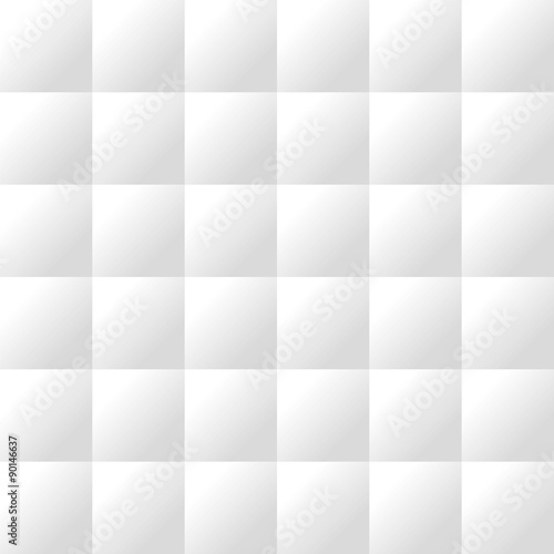 Seamless white padded upholstery vector pattern texture