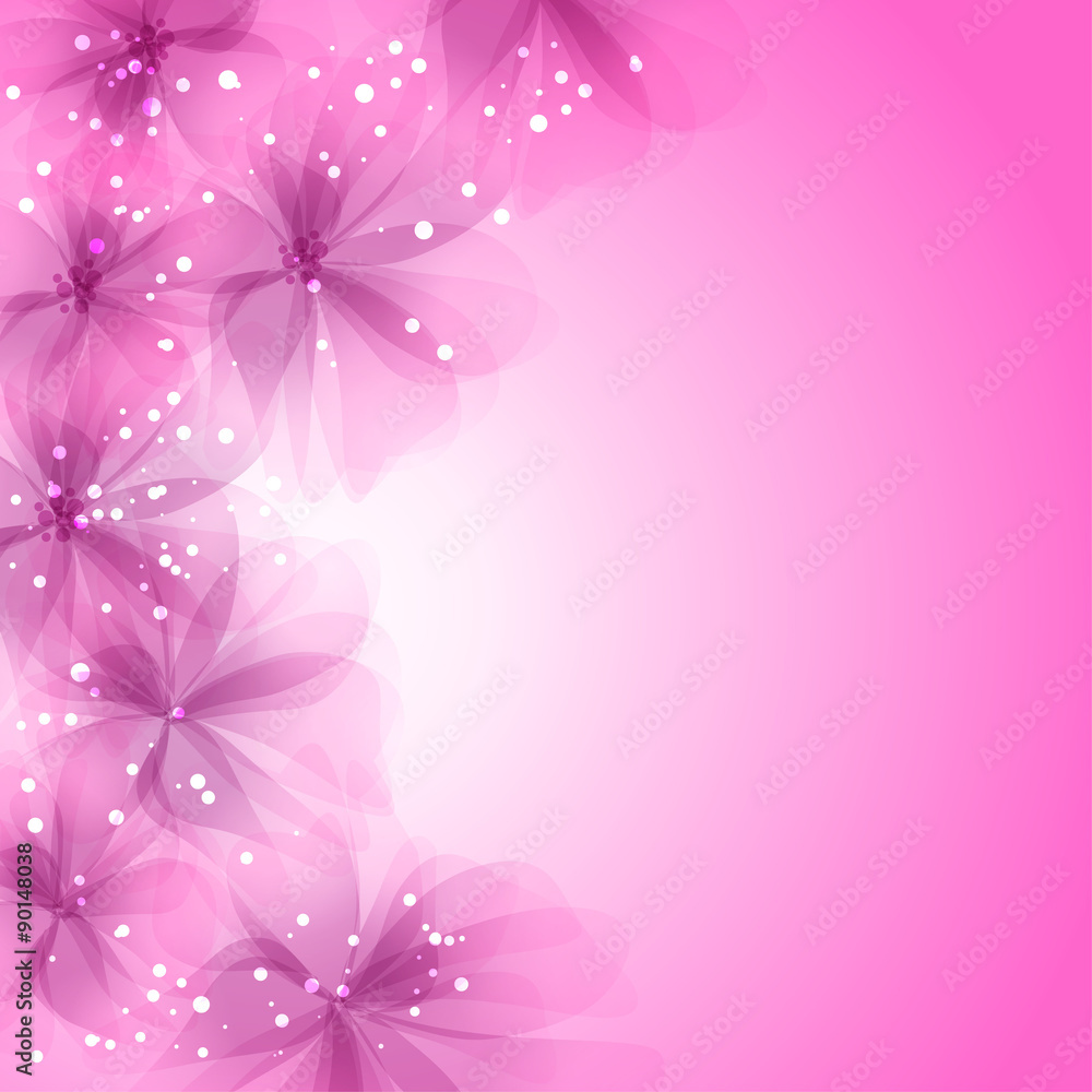 vector background with flowers