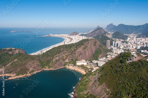 Rio de Janeiro with Copacabana, Buildings, and Mountains