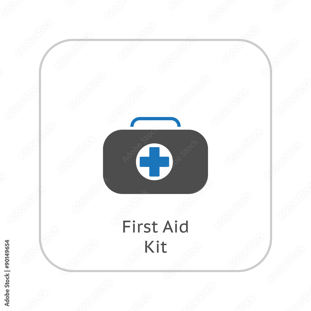 First Aid Kit Symbol and Medical Services Icon. Flat Design. First Aid Kit Symbol and Medical Services Icon. Flat Design.