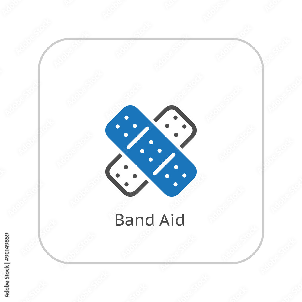 Band Aid and Medical Services Icon. Flat Design. Band Aid and Medical Services Icon. Flat Design.