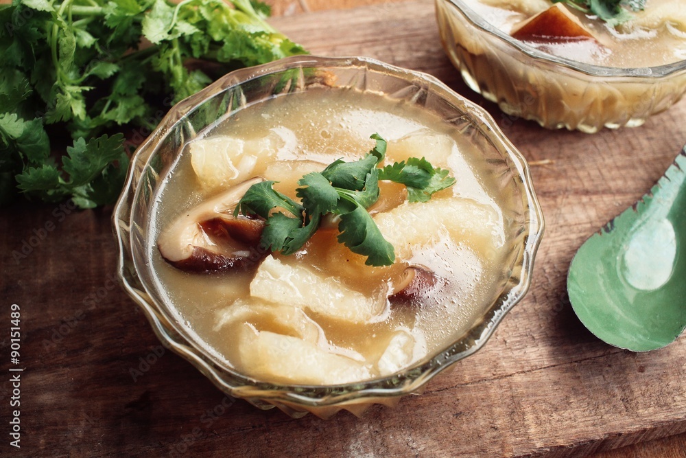 Chinese soup or fish maw soup