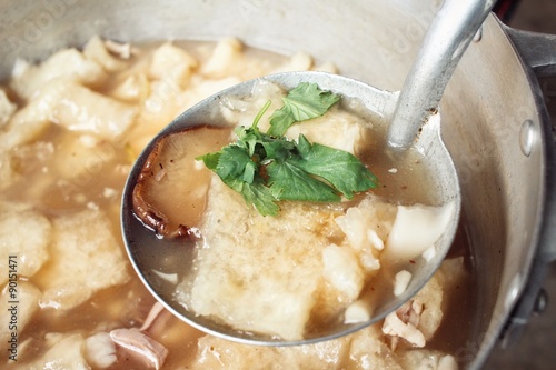 Chinese soup or fish maw soup