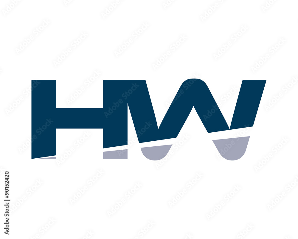 HW Letter Logo Modern HW Letter Logo Modern
