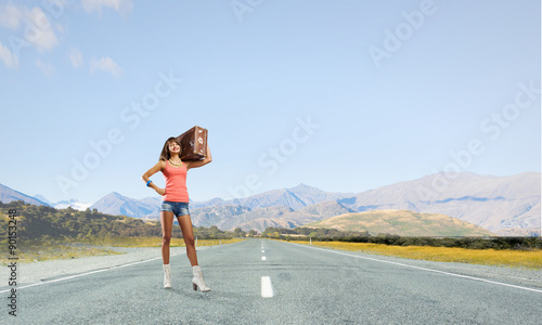 Hitch hiking traveling