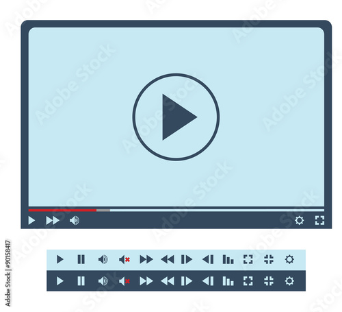 видео плеер и кнопки к нему