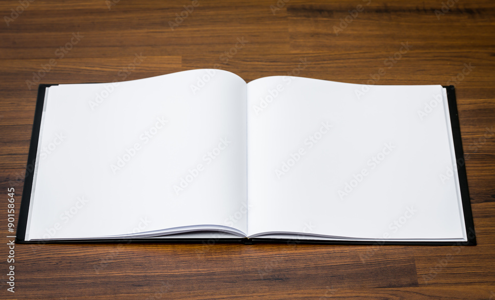 Blank catalog, magazines,book mock up on wood background Blank catalog, magazines,book mock up on wood background