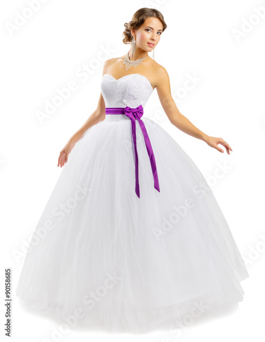 Young girl in white dress