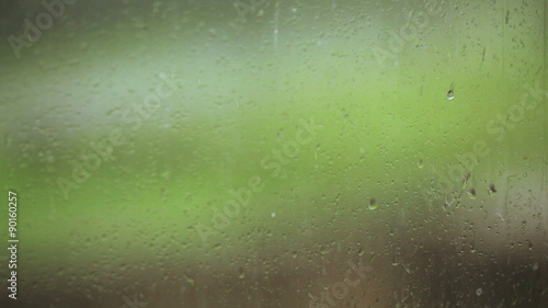 Wallpaper Mural Drops on glass during rain Torontodigital.ca
