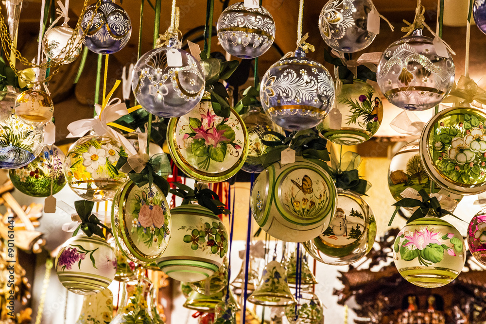 Christmas tree exclusive glass decoration, Munich shop, Bavaria