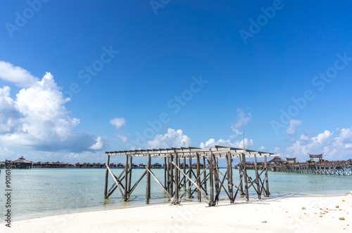 Resort under reovation with beautiful beach