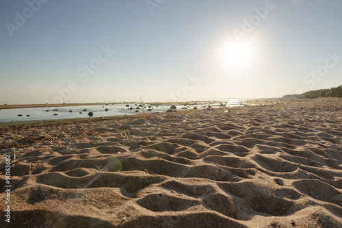 baltic sea coast beach in summer day