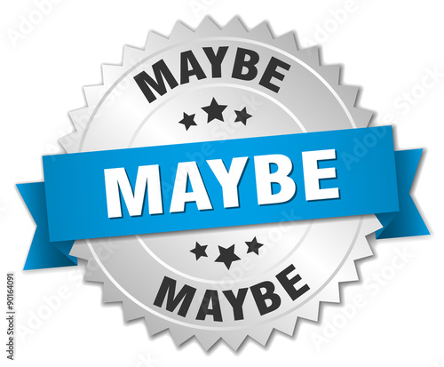 maybe 3d silver badge with blue ribbon