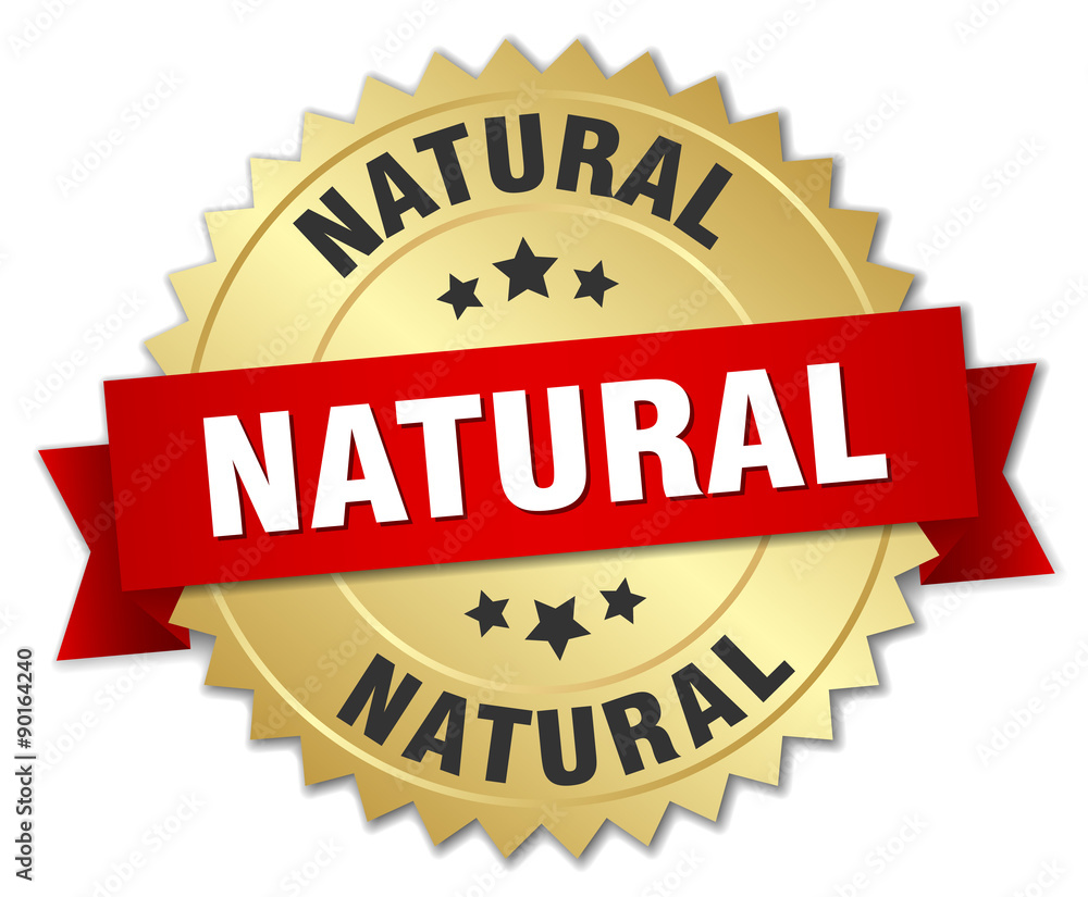 natural 3d gold badge with red ribbon natural 3d gold badge with red ribbon