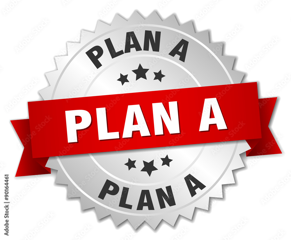 plan a 3d silver badge with red ribbon plan a 3d silver badge with red ribbon