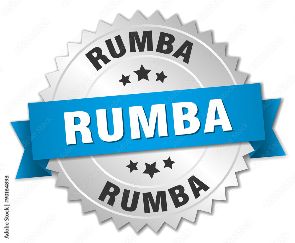 rumba 3d silver badge with blue ribbon rumba 3d silver badge with blue ribbon