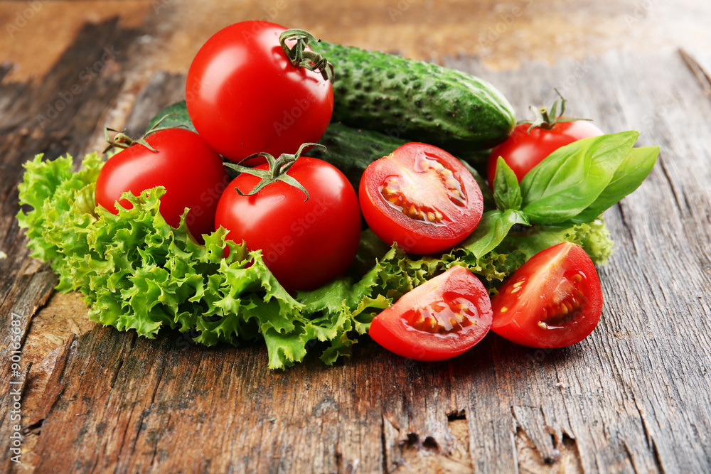 Fresh vegetables on wooden background Fresh vegetables on wooden background