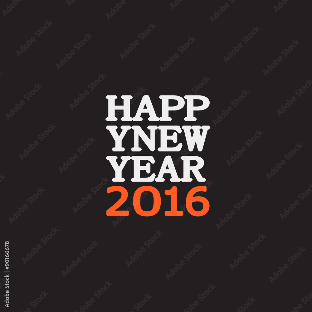 Happy New Year greeting card. Design template Happy New Year greeting card. Design template