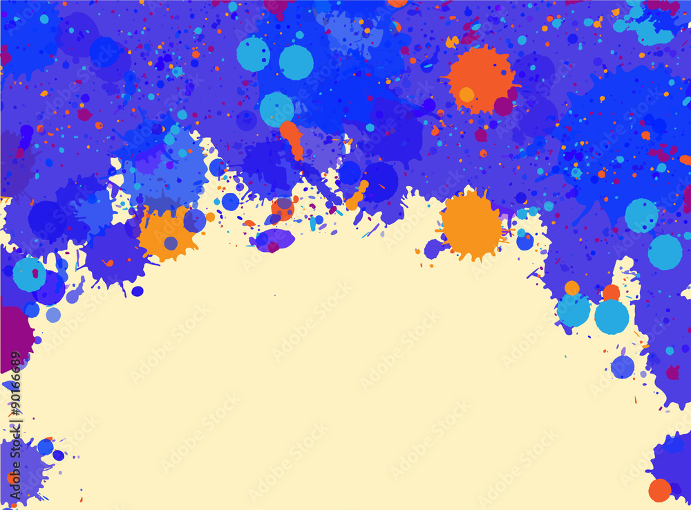 Watercolor paint splashes frame Watercolor paint splashes frame