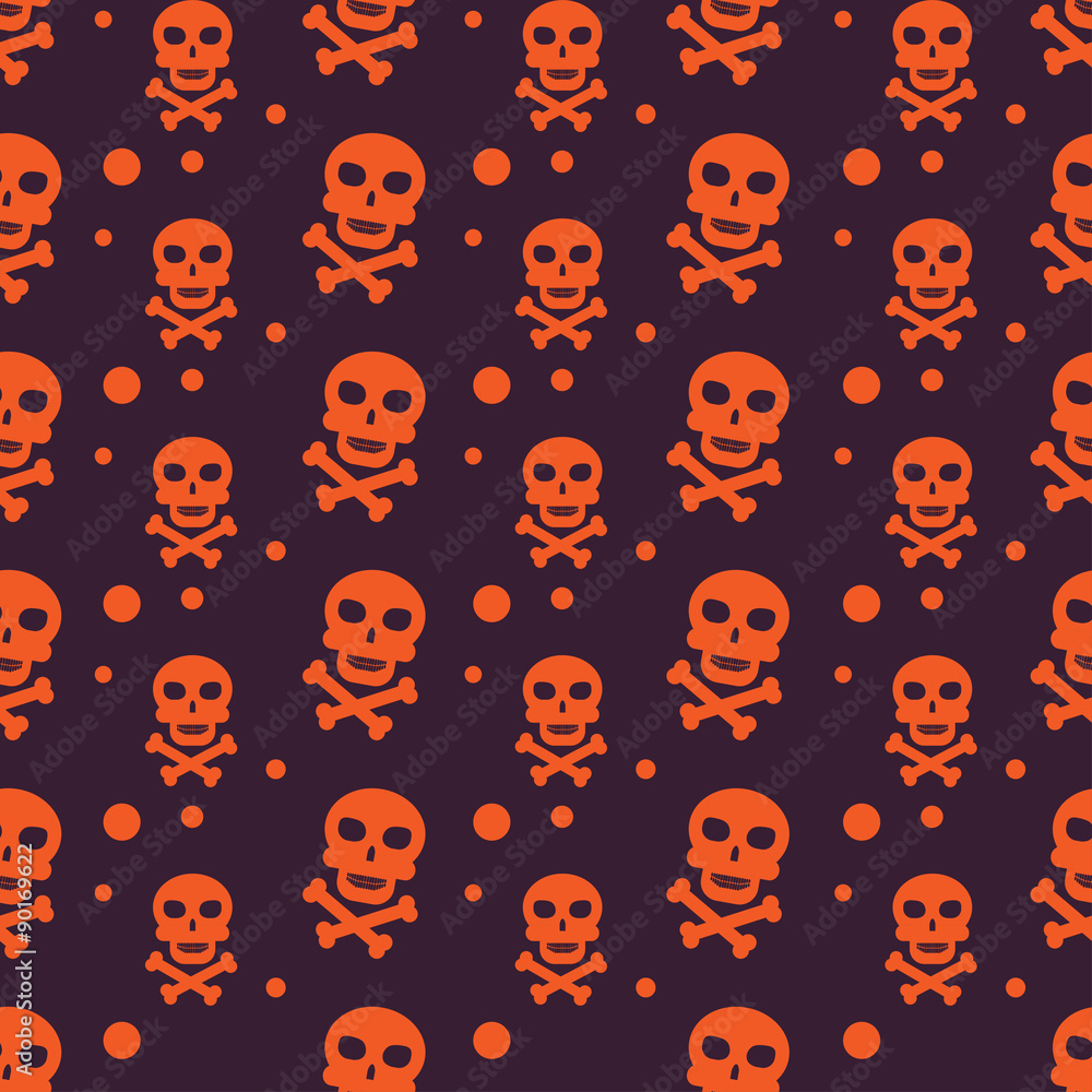 Happy Halloween Background. Seamless pattern. Vector