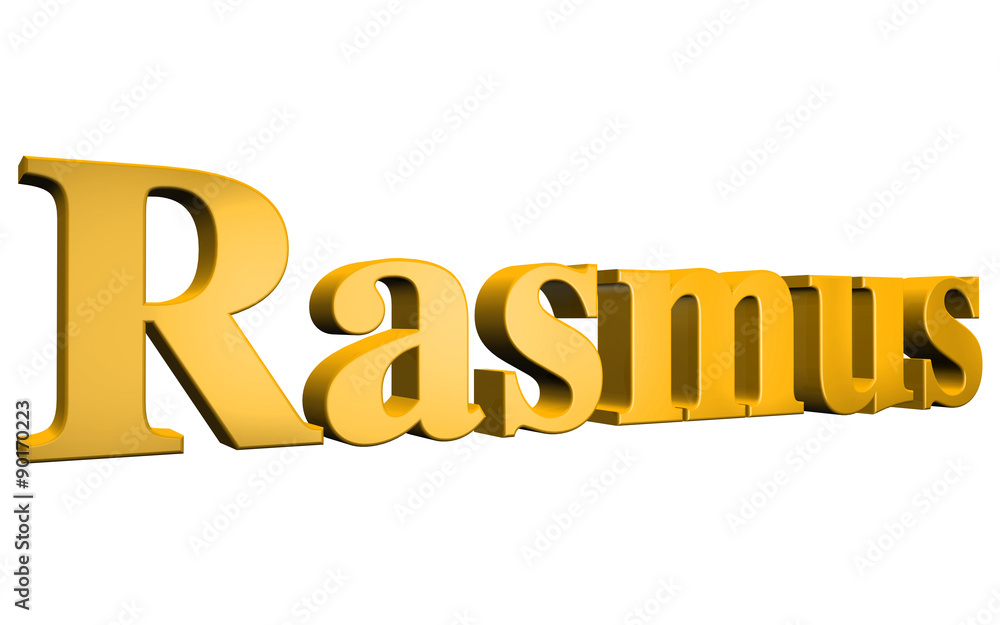 3D Rasmus text on white background 3D Rasmus text on white background