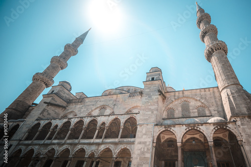 View of the majestic BLue Mosque, Istanbul, Turkey. photo