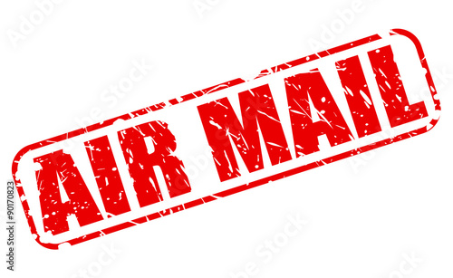 Air Mail red stamp text