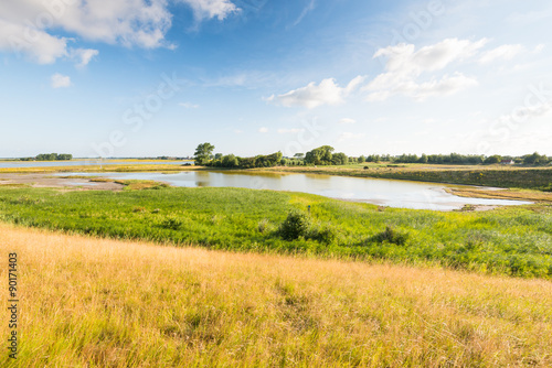 Colorful nature reserve on the edge of a village