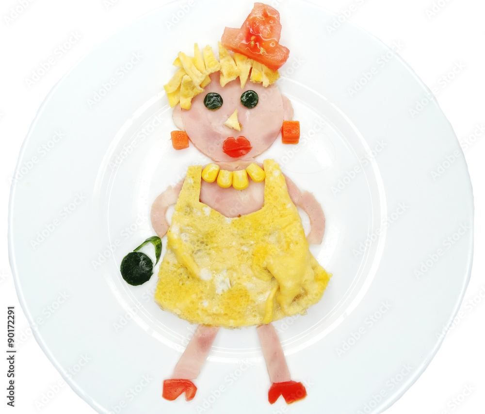 creative egg breakfast for child face form creative egg breakfast for child face form