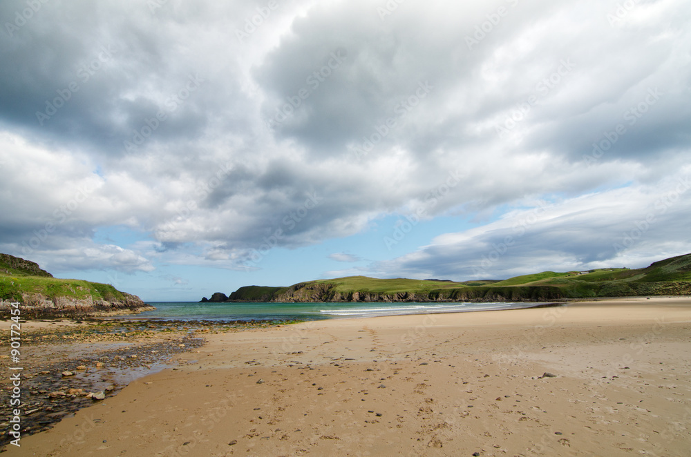 Fototapeta premium Beautiful beach landscape in scotland